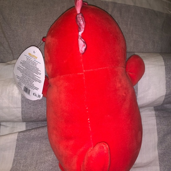 NWT 10” Duster the Red Dinosaur Hugmee Squishmallow—Valentines Day Collection - Picture 5 of 5